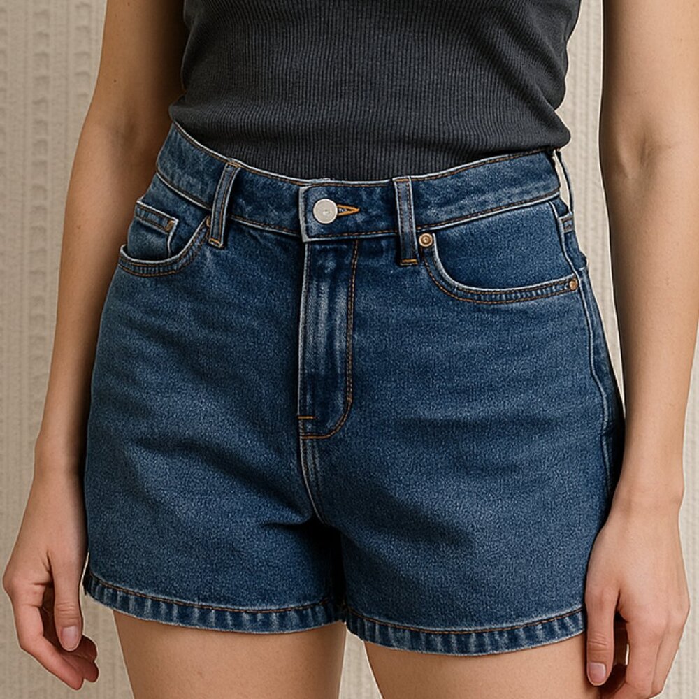 Calvin Klein Jeans Women’s High Rise Denim Shorts Size 4 Medium Wash Vintage